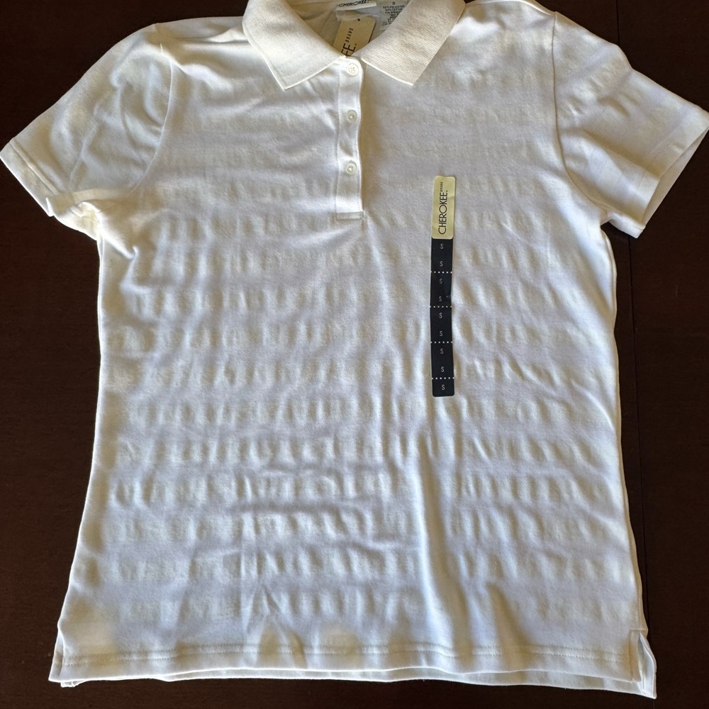 Cherokee women’s cream off White Polo Shirt - Picture 6 of 8